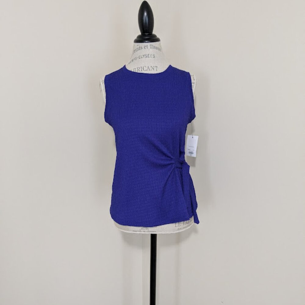 Nine West women's side knot knit tank NWT size M